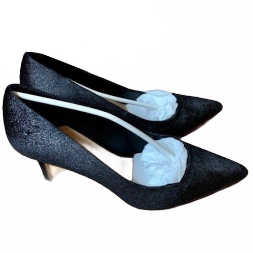CALL IT SPRING Heels Pointed Toe Pump Black Sparkle NEW - Picture 7 of 15